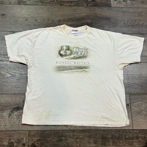Vintage Y2K Michael Waltrip In The Blink of an Eye Autographed Shirt - Men's 2XL - Picture 1 of 9